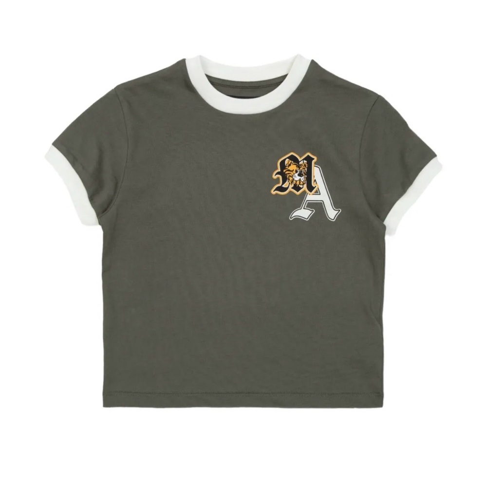 AMIRI Olive and White Graphic Tee